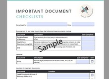 Important Document Checklist